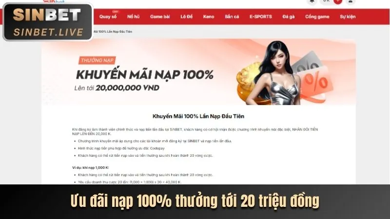 Giới hạn tiền gửi tại Choang